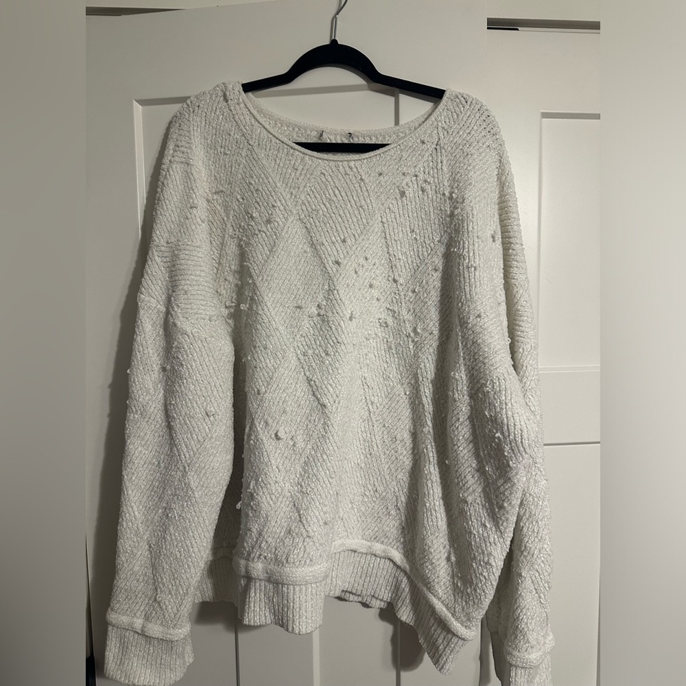 White boutique sweater